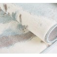 thumbnail image 4 of Ladole Rugs Floral Pattern Poppy Abstract Area Rug Carpet in Blue-Cream, 5x8 (5'3" x 7'6", 160cm x 230cm), 4 of 6