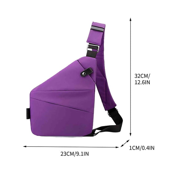 Momihoom Slim Anti-Theft Sling Bag, Lightweight Crossbody Chest Bag for Travel and Everyday Use