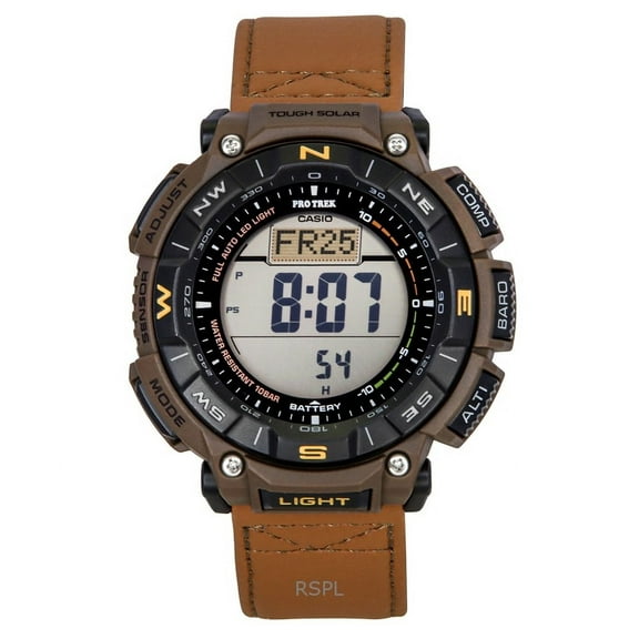 Casio Pro Trek Climber Line Digital Leather Strap Solar PRG-340L-5 100M Men's Watch