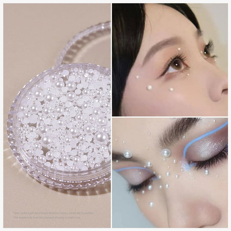 Face Jewels Gems Crystal Self-Adhesive Glitter Crafted Pearls