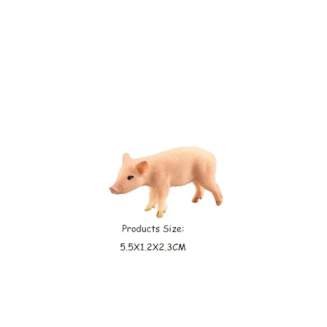 Simulation Pig Figures Boar Sows Piglets Warthog Farm Animals Toy Plastic Models Anime Action Figure Kids Toys for Children Gift