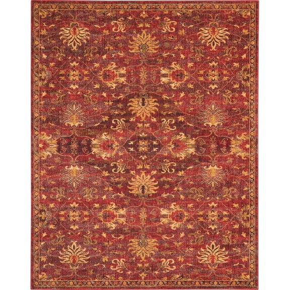 Nourison Vintage Tradition Persian Floral Brick Area Rug