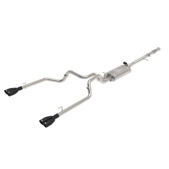 aFe Gemini XV 3in 304 SS Cat-Back Exhaust w/ Cutout 19-21 GM Silverado/Sierra 1500 V8- w/ Black Tips - 49-34139-B Fits select: 2019-2023 CHEVROLET SILVERADO, 2019-2023 GMC SIERRA