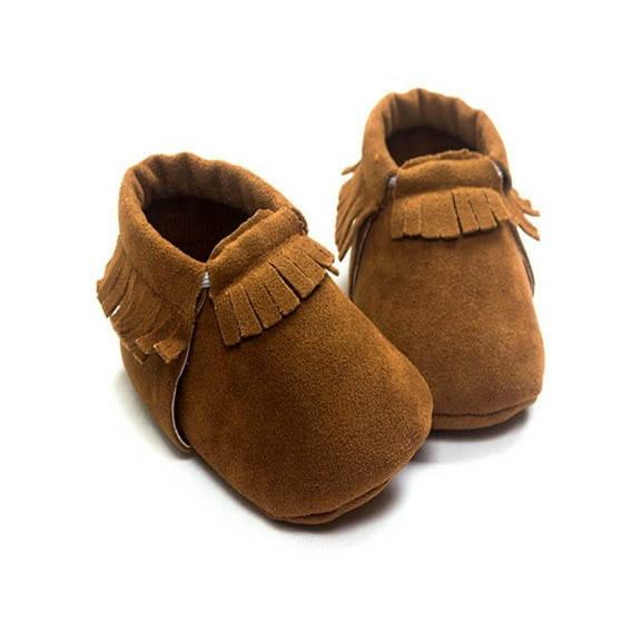Kids Baby Shoes PU Suede Leather Newborn Boys Girls Soft Shoes Fringe Soft Soled Non-slip Footwear Crib First Walkers