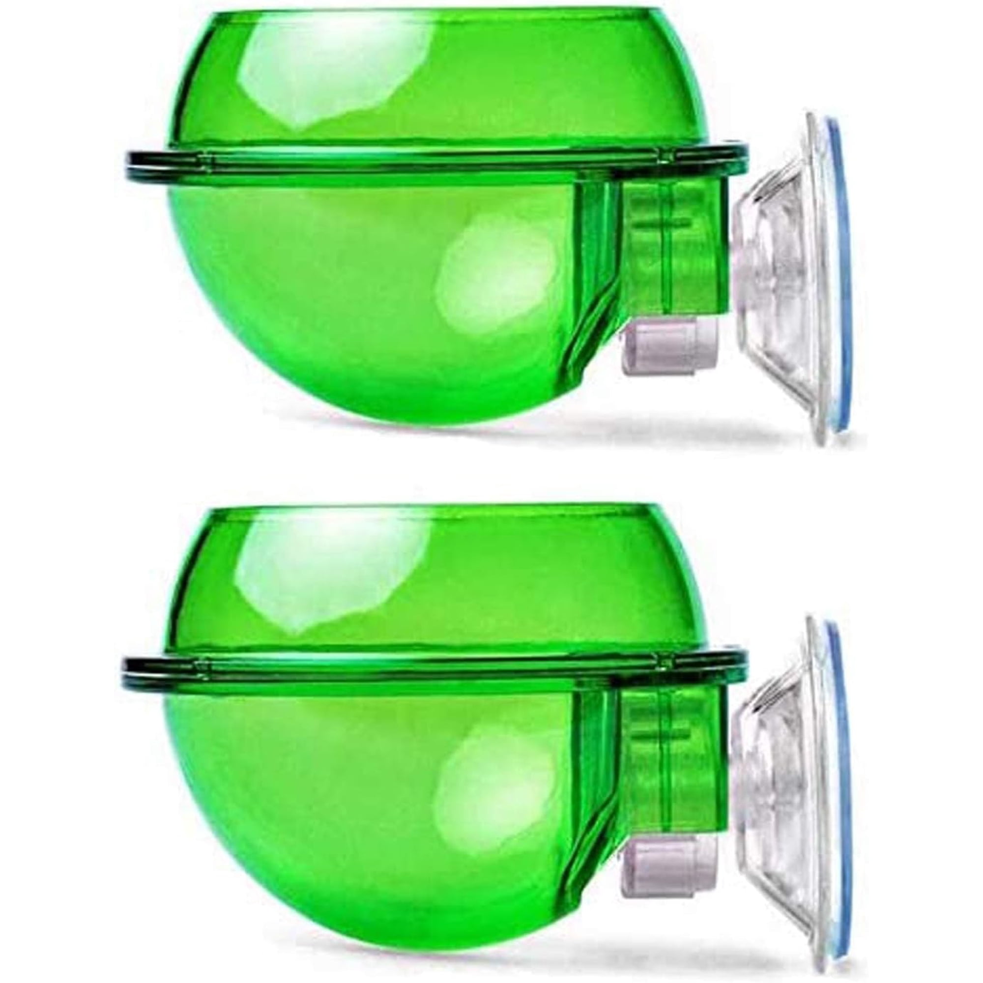 VNEKVA 2 Pack Suction Cup Wall-Mounted Reptile Feeding Bowl Set, Includes Live Worm Feeder and Water Dish, Reptile Tank Accessories Suitable for Chameleons, Geckos, Lizards, Snakes and Other Reptiles