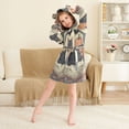 thumbnail image 3 of FORMRS Niños Bathrobe Unisex Hooded Robe Soft Plush Pajamas Sleepwear, Size 2-3T, Black Halloween Cat, 3 of 7