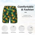thumbnail image 4 of Kdxio Pineapples With Palm Leaves Print Men'S Swim Trunks With Compression Liner 7 Inch Inseam Quick Dry Swim Shorts, 4 of 7