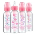 thumbnail image 1 of Dr. Brown's Options+ Baby Bottles, 8 oz/250ml, Botella estrecha, Diseños florales rosas, Paquete de 4 Dr. Brown's NA, 1 of 2