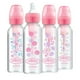 thumbnail image 1 of Dr. Brown's Options+ Baby Bottles, 8 oz/250ml, Botella estrecha, Diseños florales rosas, Paquete de 4 Dr. Brown's NA, 1 of 2