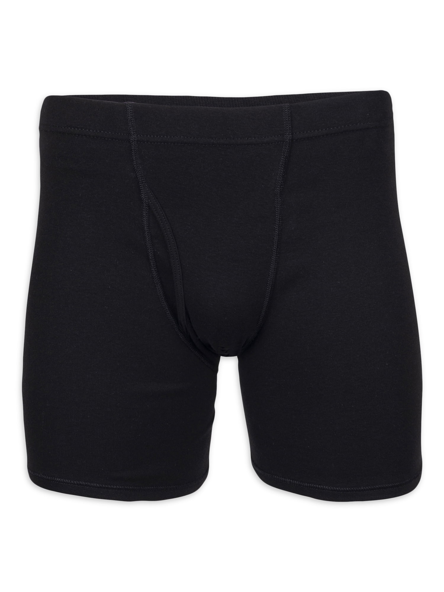 George Men's Covered Waistband Regular Leg Boxer Briefs, 10-Pack