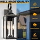 thumbnail image 5 of Lámpara de pared exterior Yolsunes de 19 pulgadas con borde dorado negro, 2 luces, 5 of 8