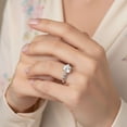 thumbnail image 5 of Mauli Jewels 0.75 Carat Diamond Engagement Ring for Women – Halo Wedding Ring in 14K White Gold, 4-Prong Setting, 5 of 7