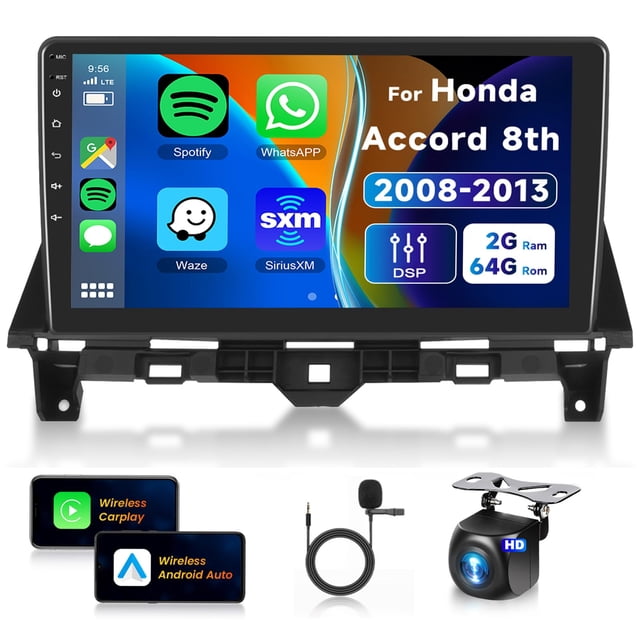 Pantalla táctil Android de 10 pulgadas estéreo para Honda Accord 8th 2008-2013