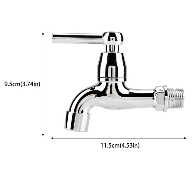 llave de agua ABS para lavadora, lavabo, lavabo, llave de agua fría con una sola boquilla y mango trasero Unbranded JY11948-02