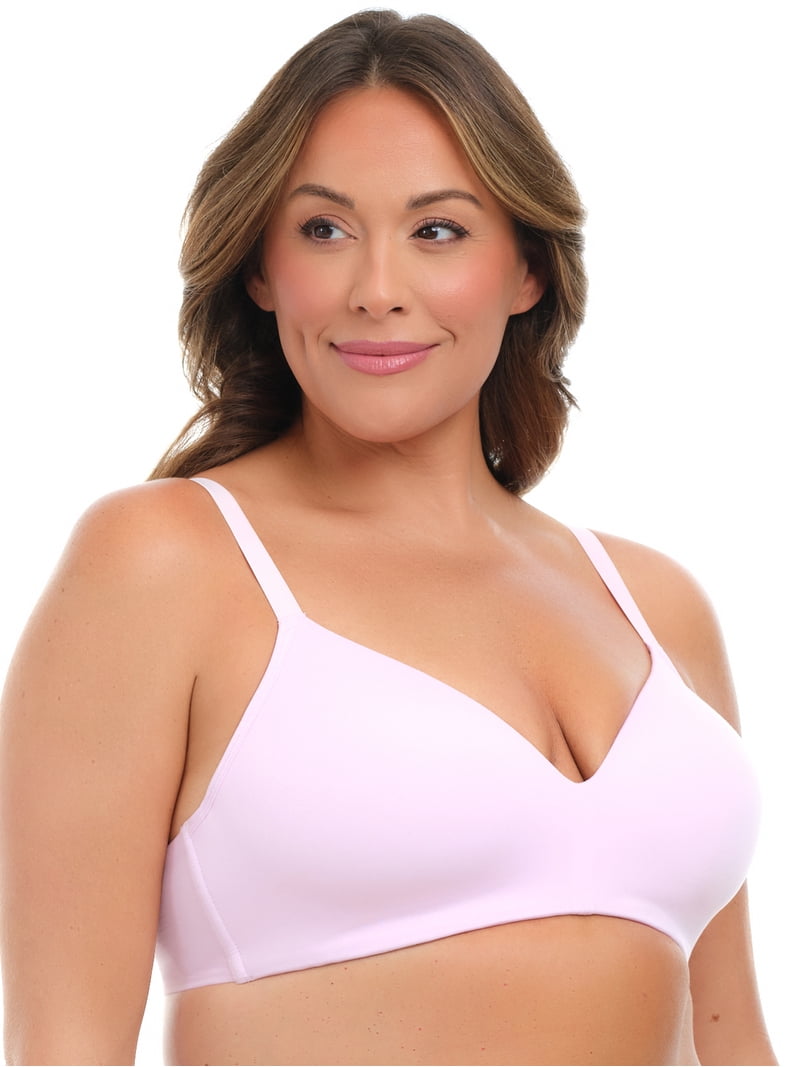 Joyspun Women's Lightly Lined Cotton Blend Comfort Wireless Bra