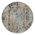 thumbnail image 2 of Unique Loom Budapest Collection Area Rug - Matthias (5' 1" Round Gray/Gold), 2 of 6