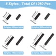 thumbnail image 2 of 4 Sizes Glass Bugle Beads 1980 Pcs Opaque Frosted Black Charms Small Craft Beads with Hole Long Tube Seeds Beads for DIY Bracelet Necklaces Crafting Jewelry Making Black, 2 of 7