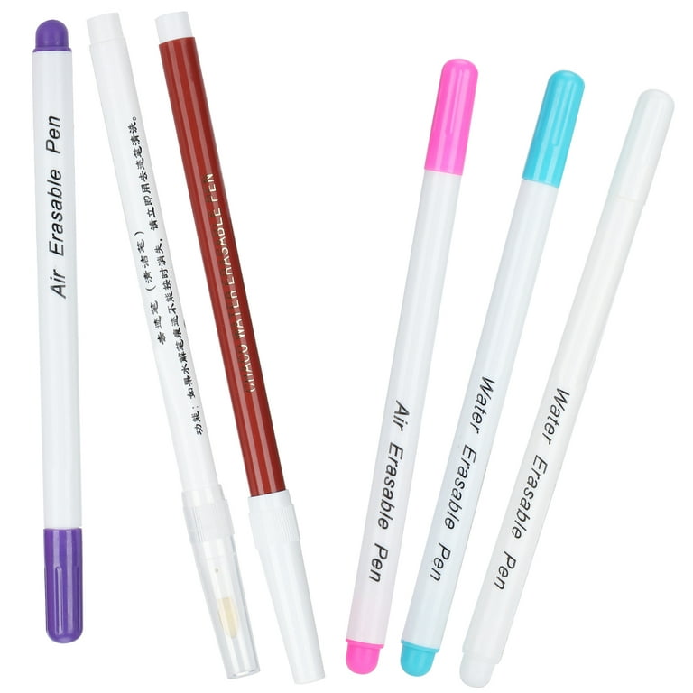 Ylucky Water Soluble Tailor's Gel Pen Sewing Tool Marking Tracing Tool Erasable Ink Fabric Marker Pen Washable Textile Marking Pens for Arts Crafts