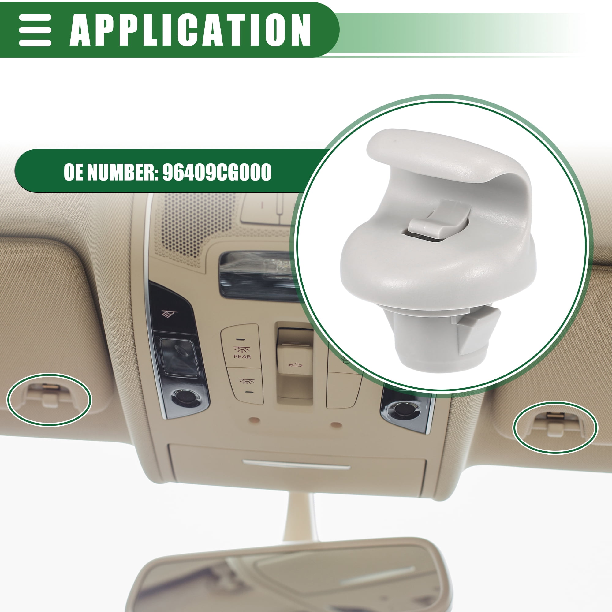 Unique Bargains 2Pcs Car Sun Visor Holder Clip for Nissan Sentra 2015-2019 Plastic Gray