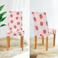 thumbnail image 5 of Strawberry Flowers Pattern Chair Covers Dining Chair Slipcovers Set of 4 Stretch Seat Covers for Dining Room Living Room Hotel Banquet, 5 of 6
