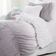 thumbnail image 6 of Lush Decor Umbre Fiesta Print Ruching Comforter, Twin-XL, Purple, 4-Pc Set, 6 of 11