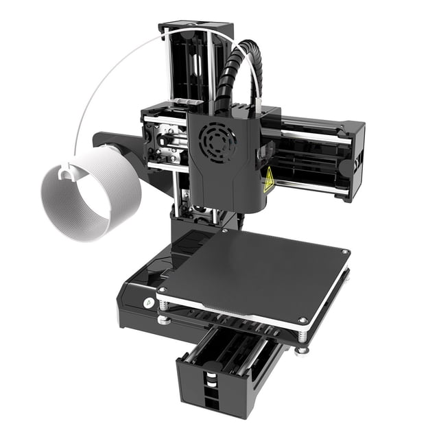 FDM Mini 3D Printer, Fully Assembled Auto Leveling 3D Printers Kit, High Printing Accuracy Uniform Heating Printer With Unique Button System For Kid Beginners