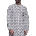 thumbnail image 4 of Atasi Ensemble Kurta Pyjama Long pour Hommes à Col Mandarin Imprimé Tenue Décontractée pour Garçons, 4 of 4
