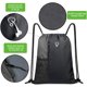 thumbnail image 3 of Mochila con cordón, bolsa de gimnasio deportiva para mujeres, hombres, niños, tamaño grande con cremallera y bolsillos de malla para botellas de agua JFHHH pequeña, 3 of 5