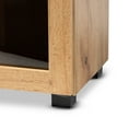 thumbnail image 6 of Baxton Studio Mason Modern and Contemporary Oak Brown Finished Wood 2-Door Storage Cabinet with Glass Doors, 6 of 7