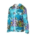 thumbnail image 3 of Goofa Corals and Tropical Fish Printed Women's UPF 50+ Sun Protection Hoodie Jacket Lightweight Long Sleeve Sun Shirt for Women with Pocket Hiking Outdoor-Medium, 3 of 9
