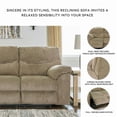 thumbnail image 4 of Signature Design by Ashley Alphons Fabric Reclining Sofa in Light Brown, 4 of 14