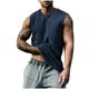 thumbnail image 2 of Camiseta sin mangas de cuello redondo para hombre, color liso, elástica, informal, para fitness, deportiva, permeable, camisetas sin mangas de cuello redondo para hombre, 2 of 4