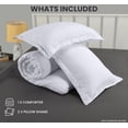 thumbnail image 3 of Queen Comforter Set 3 Piece White by Utopia Bedding, Comforters Queen Size, Bedding Comforters Sets, Down Alternative Soft Bed Set, 1 Comforter (88 x 88 inches) 2 Pillow Shams (20 x 26 inches), 3 of 8