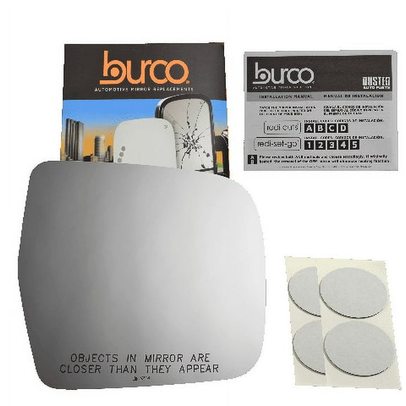 Fits 90-95 4Runner, 93-98 T100 Right Passenger Convex Power Mirror Glass Lens w/Adhesive USA no Backing Plate