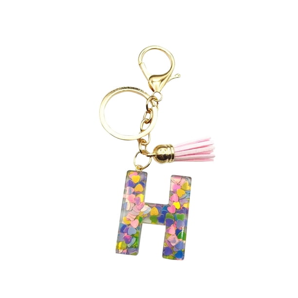 Llavero Accesorios para bolso Accesorios lindos Llavero Damas Iniciales Llavero Bolso de mujer Colgante