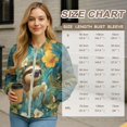 thumbnail image 7 of DISNIMO Sloth Floral Printed Women Sweatshirts No Hood Jackets Long Sleeve Outwear Zip Up Sweatshirts for Fall Winter, 3XL, 7 of 7