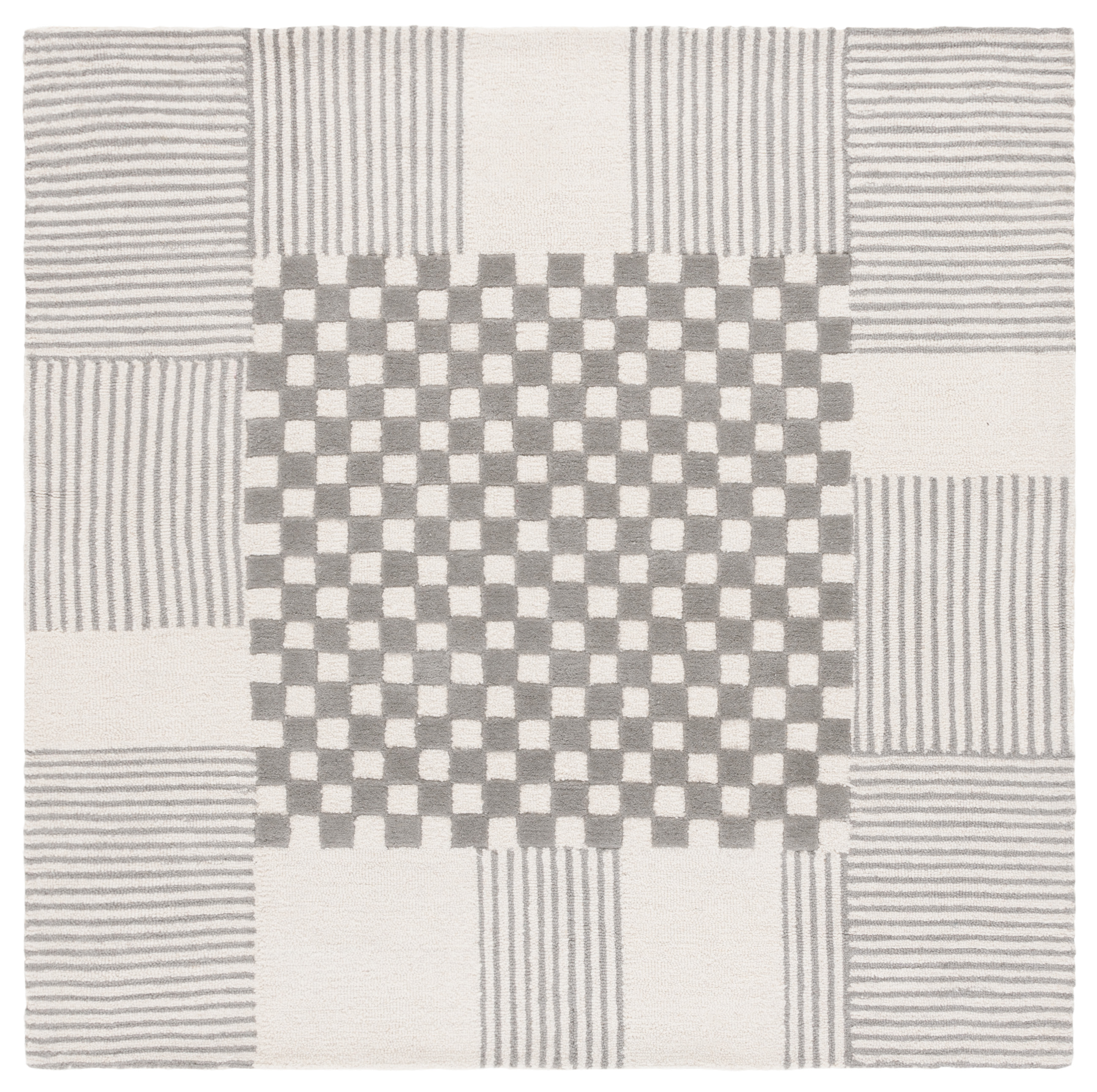 Safavieh Genre Nanette Geometric Area Rug, Gray/Ivory, 6' x 6' Square