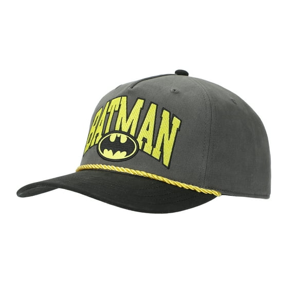 Batman Embroidered Logo Adult Black Retro Grandpa Snapback Hat