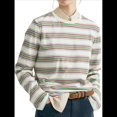 thumbnail image 1 of Sudadera de Rayas con Cuello Redondo para Mujer, Larga, Bloque de Color, Informal, Holgada, Deportiva Ortografía Verde, Roja L, 1 of 7