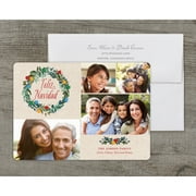 Feliz Poms - Deluxe 5x7 Personalized Holiday Feliz Navidad Card