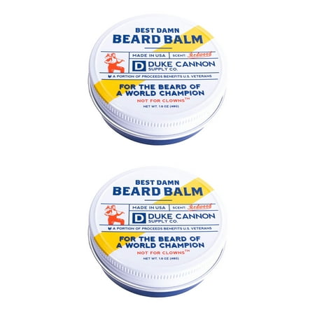 Duke Cannon Supply Co. Best Damn Beard Balm Made in USA, Redwood, 1.6 Oz (Pack of (Best Shaving Cream For Thick Beard)