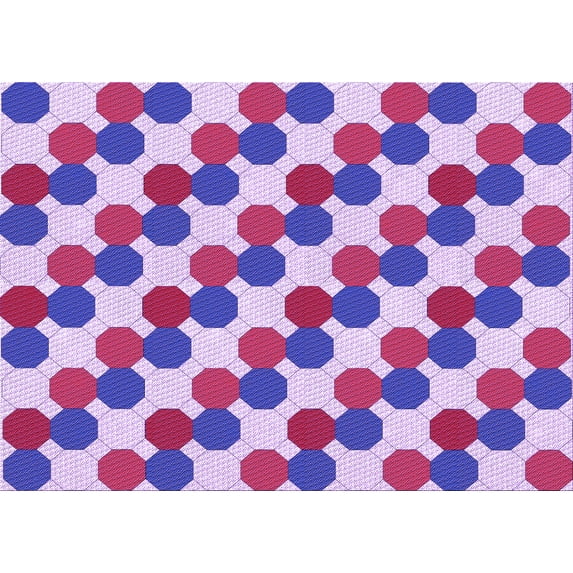 Ahgly Company Machine Washable Indoor Rectangle Transitional Dark Orchid Purple Area Rugs, 5' x 7'
