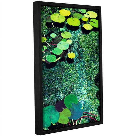 ArtWall Allan Friedlander "Green Shimmering" Gallery-wrapped Floater-framed Canvas