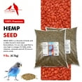 thumbnail image 5 of Morning Bird Hemp Seeds 18 lbs (2-Pack, 9 lbs Each) – Nutritional Hemp for All Bird Types, Rich in Vitamins and Supplements, Supports Feather Growth and Health – Ideal for Parrots, Finches, and More, 5 of 7