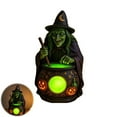 thumbnail image 5 of tasrioml Halloween Witch Cauldron Lamp with Eerie Green Glow LED Landscape Light Spooky Witch Brewing Pot Light for Living Room Bedroom Office, 5 of 8