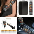 thumbnail image 5 of FKELYI 16 Pcs Car Seat Covers Full Set with Steering Wheel Cover Seatbelt Pads Armrest Pad Headrest Covers Sunflower Highland Cow Butterfly Print Coasters Fear Shift Knob Covers & Handbrake Cover, 5 of 6