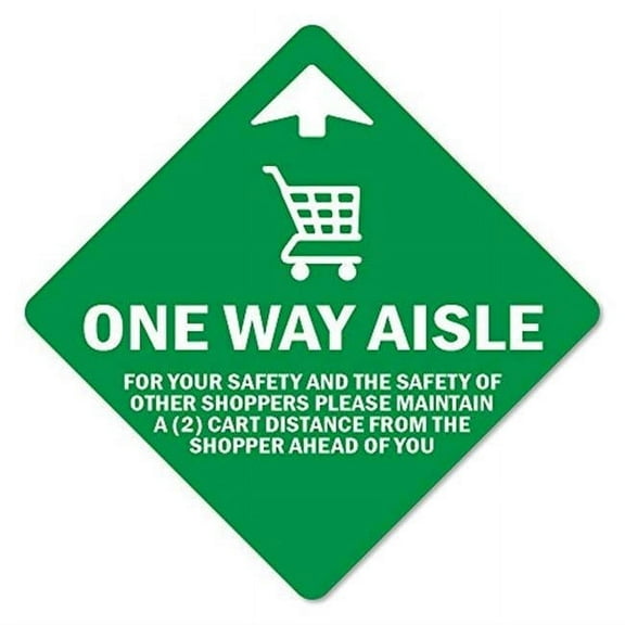 Coronavirus One Way Aisle For Your Saftety Non-Slip Floor Graphic | Vinyl Decal | Protect Your Business, Work Place & Customers |  Made in The USA