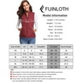 thumbnail image 4 of Fuinloth Women Quilted Vest, Stand Collar Lightweight Zip Padded Gilet Outerwear Coats Wine Red 2X, 4 of 5