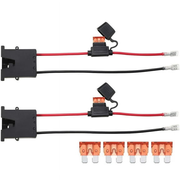 2Pcs Replacement 12 Volt Power Adapter Wiring Harness with 6Pcs Fuse,12V Battery Harness for Ride on Toys