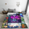 thumbnail image 4 of Butterfly Blanket Butterfly Floral Throw Blankets Cozy Fleece Flannel Blanket Soft Warm Plush Lightweight Bedding Blanket Blue Butterflies Gift for Women Teen Girls Kids for Couch Sofa Bed 60"X80", 4 of 6